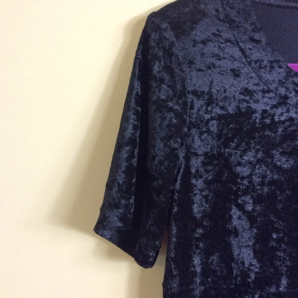 Vintage 90s Teddi black velvet maxi dress. Medium - Picture 3 of 6